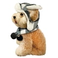 thumbnail image 4 of Fetchwear White and Black Buffalo Plaid Fleece Trapper Hat and Scarf Set for Dogs, M/L, 4 of 5
