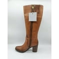 thumbnail image 2 of NATURALIZER Womens Brown Wide Calf Non-Slip Almond Toe Block Heel Zip-Up Leather Heeled Boots 8, 2 of 4