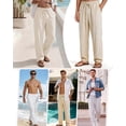 thumbnail image 3 of DOCVIT Mens Casual Pants Side Pockets Loose Fit with Elastic Waist Drawstring S-XXL, 3 of 7