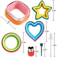 thumbnail image 2 of Sandwich Cutter and Sealer Set,4pcs Bread Sandwich Sealer Decruster Maker and DIY Sandwich Cookie Cutters for Kids Bento Box(Round,Heart,Star,Square), 2 of 9