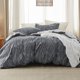 thumbnail image 1 of Juego de edredón Bedsure Twin gris oscuro con estampado floral, 1 of 7