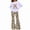 Purple, variant on WAVSUF Girls Graphic Sets 2 Piece Long Sleeve Sweatshirt and Flare Leg Pants Fall Breathable Casual Clothes 5