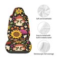 thumbnail image 4 of Wukai Sunflowers Mushrooms Full Set Car Seat Covers with Soft Padding Universal Auto Front Seats Protector and Cushion Mat, 4 of 5