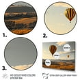 thumbnail image 3 of Designart "Scenic Views with Yellow Hot Air Balloons III" Hot Air Balloon Floater Framed Canvas Wall Art, 3 of 7
