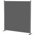 thumbnail image 1 of Outdoor Privacy Screen, 70.9" x 70.9" Dark Grey Freestanding Privacy Panel with UPF 30+ Polyester Fabric and Metal Frame for Backyard, Patio, Garden, Balcony and Poolside Seclusion, 1 of 7