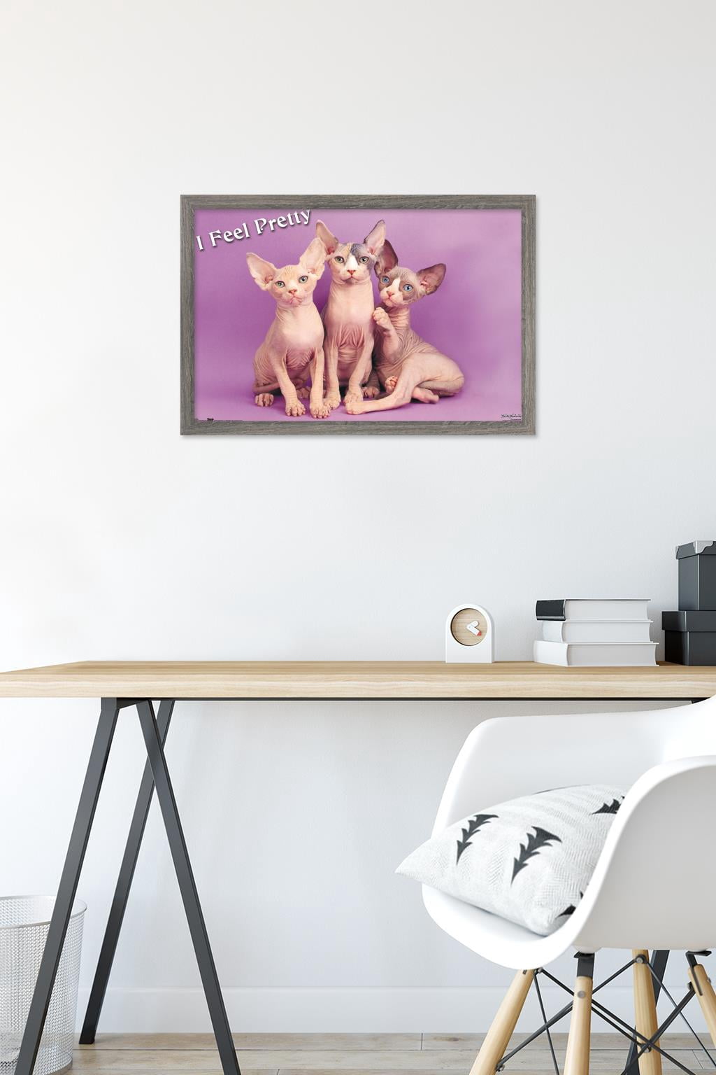 Keith Kimberlin - Kittens - Pretty Kitty Wall Poster, 14.725" x 22.375", Framed