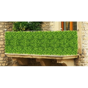 Bedroom Plastic Square Shaped Wall Hanging Artificial Grass Plant