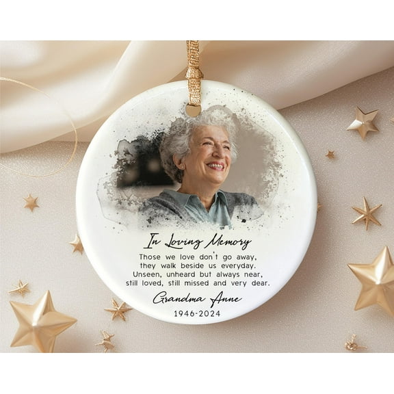 Personalized Christmas Photo Ornament, Custom Keepsake Ornament, Holiday Family Memory Decoration