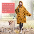 thumbnail image 4 of Wearable Oversized Blanket,Halloween Pumpkin Pattern Wearable Blanket Hoodie for Adults,Cozy Hooded Blankets with Super Pockets,Super Warm Fuzzy Pullover for Women & Men, 4 of 6
