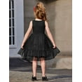 thumbnail image 5 of Arshiner Toddler Girl Dresses Formal Special Occasion Glitter Funeral Graduation Tulle Sparkle Sundress, 5 of 7
