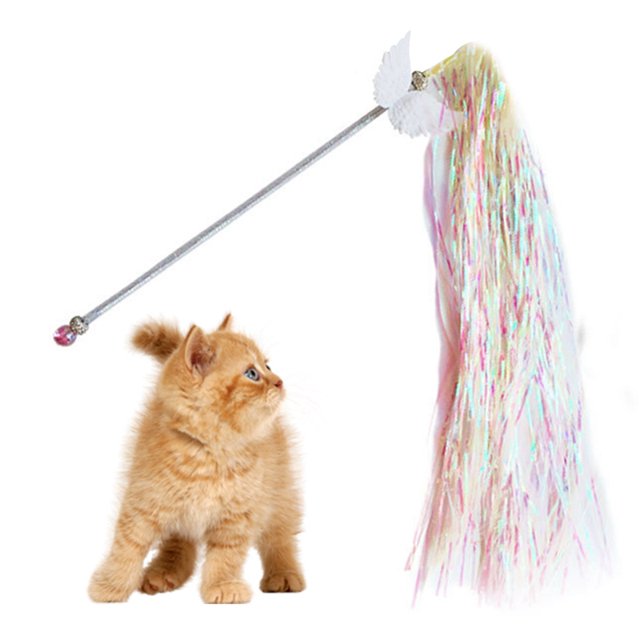 Cat Tassel Teaser Wing Creative Funny Cat Teaser Wand Kitten Interactive Toy