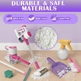 thumbnail image 4 of Leimiao Kids Cleaning Toy Set with Cordless Vacuum，Real Suction & Sound Effects for Pretend Play, Toys for 3+ Girls（pink）, 4 of 7