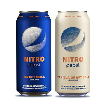 Pepsi Nitro Draft Cola, 2F Variety Pack, 13.65 fl oz Cans, 12 Count ...