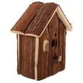 thumbnail image 6 of Wooden Bird House for Decor Dark Red Synthetic Material Attracts Wild Birds Safely 7.5 Inches, 6 of 8