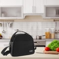 thumbnail image 3 of Unique Bargains 1 Pc Portable Semi-circular Lunch Tote for Work 9.45"x6.3"x8.27" Black, 3 of 5