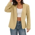 thumbnail image 4 of KyCheLot Plus Size Blazers for Women Fall Solid Color Long Sleeve Jackets Casual Work Business Officewear, 4 of 9
