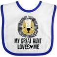thumbnail image 3 of Inktastic My Great Aunt Loves Me Nephew Lion Boys Baby Bib, 3 of 4