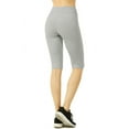 thumbnail image 3 of TheLovely Women & Plus Soft Cotton Active Stretch Workout Biker Shorts (21") with Wide Wastband, 3 of 3