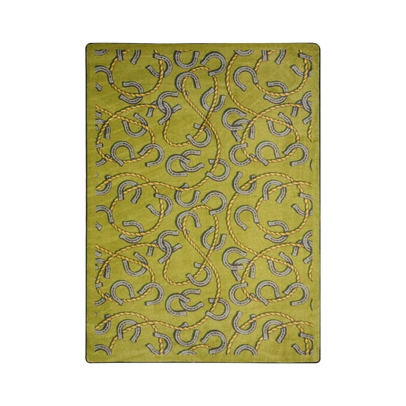 Rodeo 5'4" x 7'8" Area Rug In Color Olive