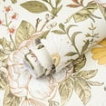 thumbnail image 6 of (2 pack) Abyssaly Floral Peel and Stick Wallpaper 17.7" x 118" Self-Adhesive Removable Vintage Beige Flower Wall Paper Contact Paper for Bedroom Kitchen, 6 of 8
