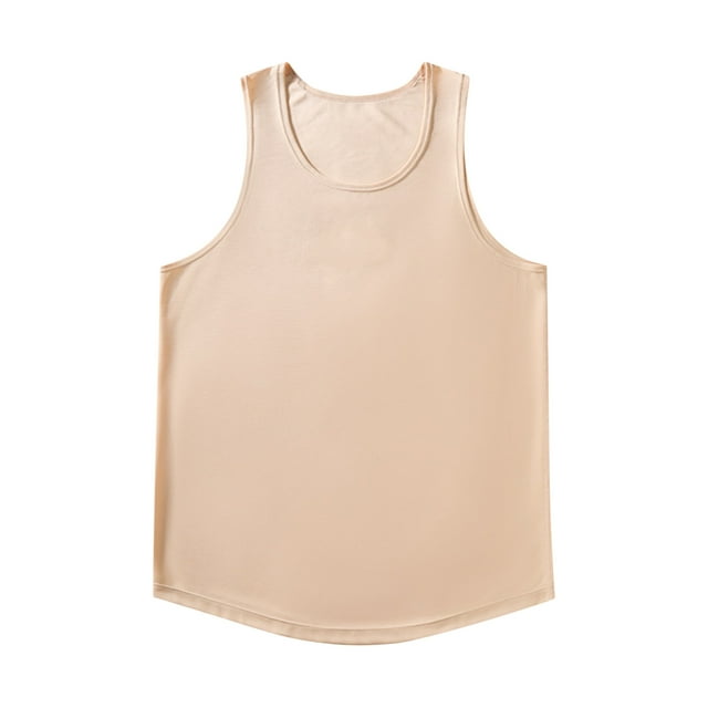 Timegard Mens Tank Tops Round Neck Sleeveless Athletic Tee Shirts Solid Color Casual Breathable Top