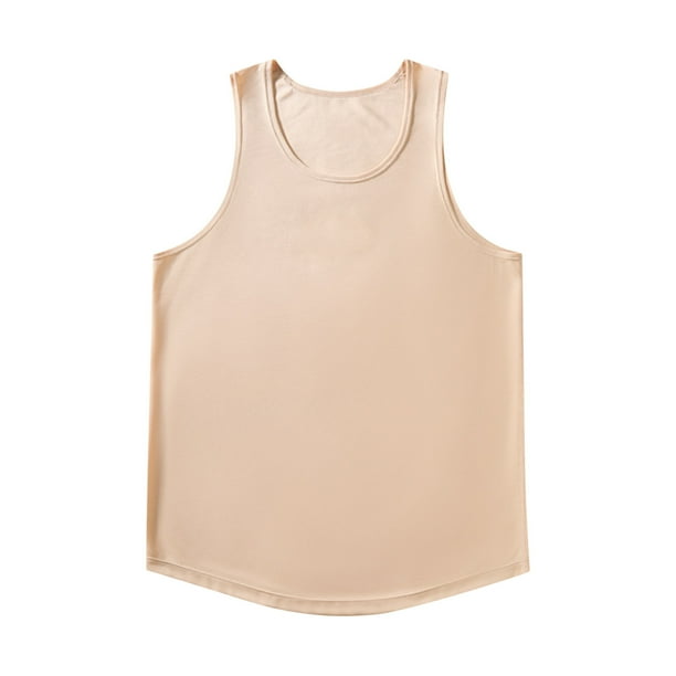 pstuiky Camisetas sin mangas para hombre, Camiseta deportiva de tirantes con cuello redondo, transpirable, informal, de color liso, para hombre Camisas para hombres m