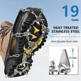 thumbnail image 2 of Ice Cleats Snow Traction Cleats, 19 Steel Teeth Walk Traction Cleats Crampons for Boots Shoes Anti Slip Crampons Snow Cleats for Winter Trail Hiking & Ice Mountaineering, 2 of 5