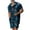 Blue, variant on Edvintorg Summer Men's Hawaiian Suit Short Sleeve Printed Button Shirt Beach Shorts Sets Street Casual Men's Suit 2 Pieces Men Clothing