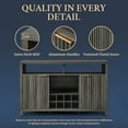 thumbnail image 6 of OAKHAM Bar Cabinet with Wine Rack, Wine Bar Buffet Cabinet with Storage, Liquor Bar Buffet Sideboard, Midnight Oak, 6 of 9
