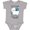 AC-Heather Grey, variant on This Llama Loves His Mama with Blue Hearts Boys Baby Bodysuit