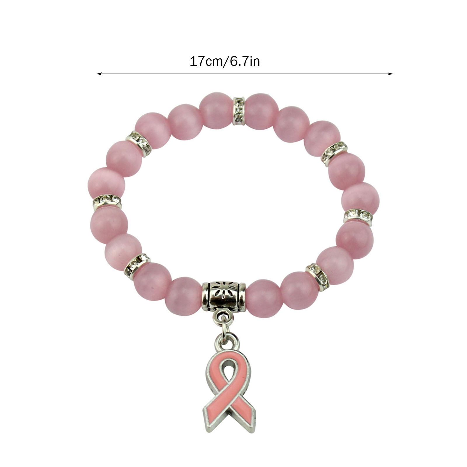 HuffyStrong Fundraiser Pink Breast Cancer Heishi Beaded Stretch Bracel –  Newnan Mercantile