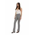 thumbnail image 2 of ZayWay Women's Stretch Bootcut Dress Pants with Pockets - Wear to Work - Ponte Treggings Lt Grey Large, 2 of 6