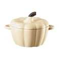 thumbnail image 2 of Ceramic Pumpkin Bowl with Lid and Handle, Ceramic Ramekins Pumpkin Bowls for Soup Baking, Casserole Dish Individual Severing Pot, Stoneware, Oven Safe, 10 FL Oz Capacity, 2 of 7