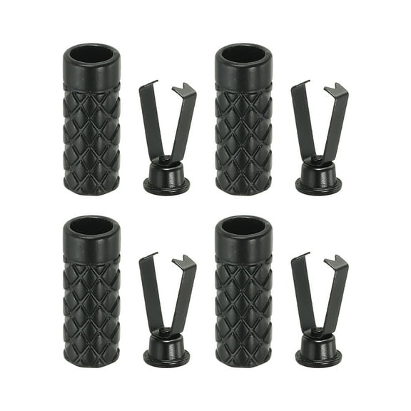 Uxcell Shoelace Tips, 4 Pack Zinc Alloy Shoelace Head Cords End for DIY Repairing Shoes String, Black Style D