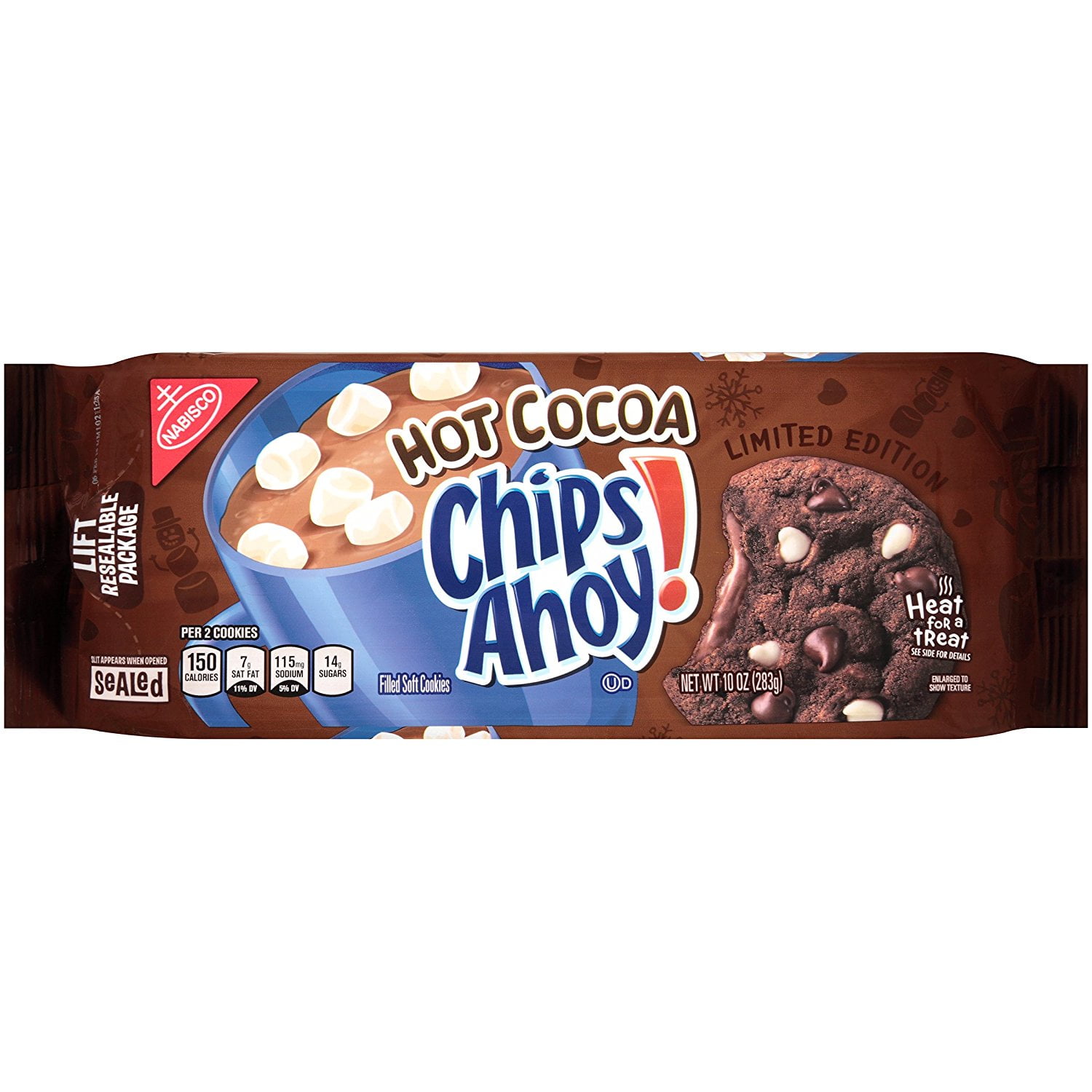 Nabisco Chips Ahoy! Chewy Hot Cocoa Filled Soft Cookies, 9.6 Oz