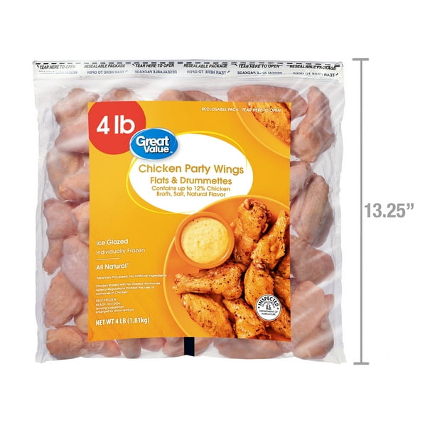 Great Value Chicken Wing Sections, 4 lb (Frozen) 