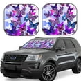 thumbnail image 2 of Bingfone Flying Butterflies Windshield Sun Shade 2-Piece Foldable Car Front Window Sunshade For Most Sedans Suv Truck - Auto Sun Blocker Visor Protector Blocks Max Uv Rays - Small, 2 of 7