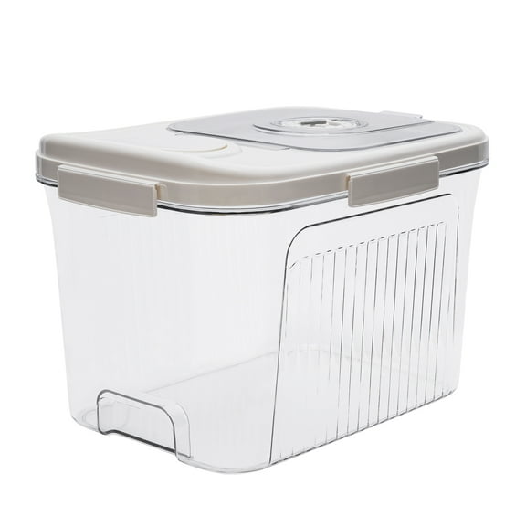 Autrinix Automatic Rice Dispenser with Timer, Large Capacity White Rice Bin for Flour & Grain Storage