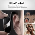 thumbnail image 2 of Auriculares Bluetooth pequeños envolventes para la cabeza: auriculares inalámbricos deportivos con micrófono integrado y sonido nítido, plegables y transportables en el bolso, color negro Fokelyi CZDZ-HQ114, 2 of 5