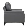 thumbnail image 6 of Pemberly Row 36" Accent Chair in Dark Gray Top Grain and Faux Leather Metal Legs, 6 of 11