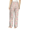 thumbnail image 3 of Naloa Rabbit Print Women’s Ultra-Soft Comfy Pajama Lounge Pants with Pockets & Drawstring, 3 of 8