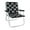 Black & Silver, variant on Lawn Chair USA - Classic Folding Aluminum Webbed Chair - Durable, Portable, and Comfortable Outdoor Chair - Ideal for Camping, Sports, and Concerts - Yellow and White Stripe