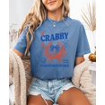 thumbnail image 5 of If Crabby Please Return to the Beach Shirt Funny Coastal Vacation Tee Coquette Bow Crab Graphic Blue Jean XL, 5 of 7