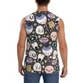 thumbnail image 4 of Lsque cartoon cute Skull star Print Men's Cotton Blend Sleeveless Muscle Shirts (S-3XL)- Moisture Wicking, Odor Protection, UPF 30+,XX-Large, 4 of 8