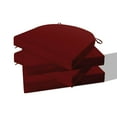 thumbnail image 3 of Peace Nest U Shaped 17" x 16" Red Solid Print Round Chair Outdoor Seating Cushion, Waterproof Patio Furniture Cushions, Set of 4, 3 of 6