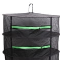 thumbnail image 4 of DOLITY 4 Layer Round Waterproof Collapsible Drying Rack Hanging Herb Drying Rack, Breathable, Quick-drying Black + Green Zipper, 4 of 8