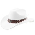 thumbnail image 3 of Western Cowboy Hat With Curved Brim For Outdoor Travel And Riding Adventures In Country Style, 3 of 3