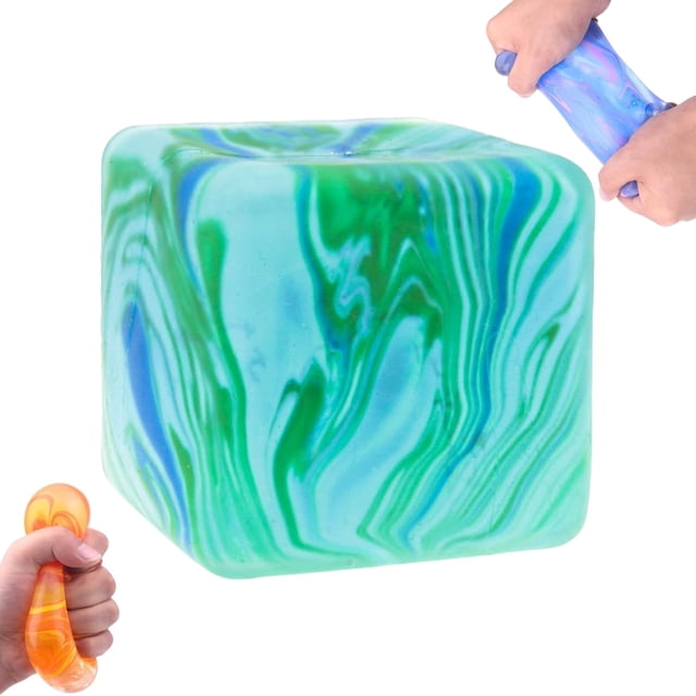 Squishy Fidget Toys Stress Cube Slow Rising Ice Cube Stress Balls for Adults Sensory Fidget Toy for Anxiety Relief, Square Shape Squishy Ball Toys for Classroom Prizes, Squishy for Party Favors