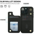 thumbnail image 5 of Allytechgroup PU Leather Phone Case for Apple iPhone 15 Plus, Crossbody Shoulder StrapShockproof Wallet Case with Card Holder, Crossbody Shoulder Strap, Stand Feature & Magnetic Closure,Black, 5 of 7