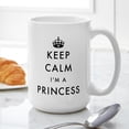 thumbnail image 6 of CafePress - Keep Calm I'm A Princess - 15 oz Ceramic Large White Novelty Mug, 6 of 6